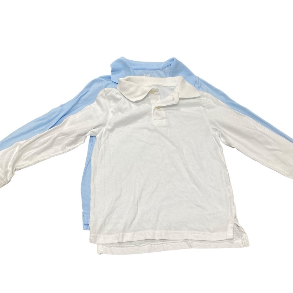 Boys Place Collared Shirts White and sky blue Bundle of 2 Size S/P (5-6) - Picture 1 of 7